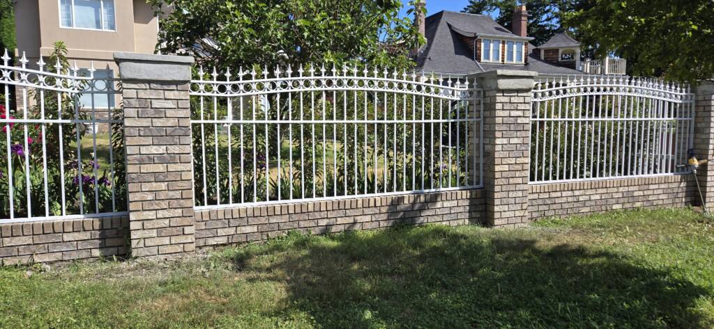 brick-and-metal-garden-fence